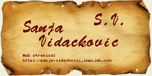 Sanja Vidačković vizit kartica